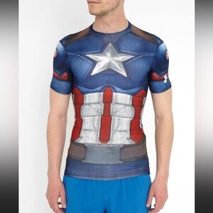 Under Armour Alter Ego Captain America Compression Heat Gear Shirt